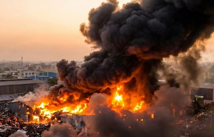 2 કિ.મી. દૂરથી પણ ધૂમાડા દેખાય તેવી ભીષણ આગ, સુરતના બારડોલીમાં મેજર કોલ જાહેર 1 - image