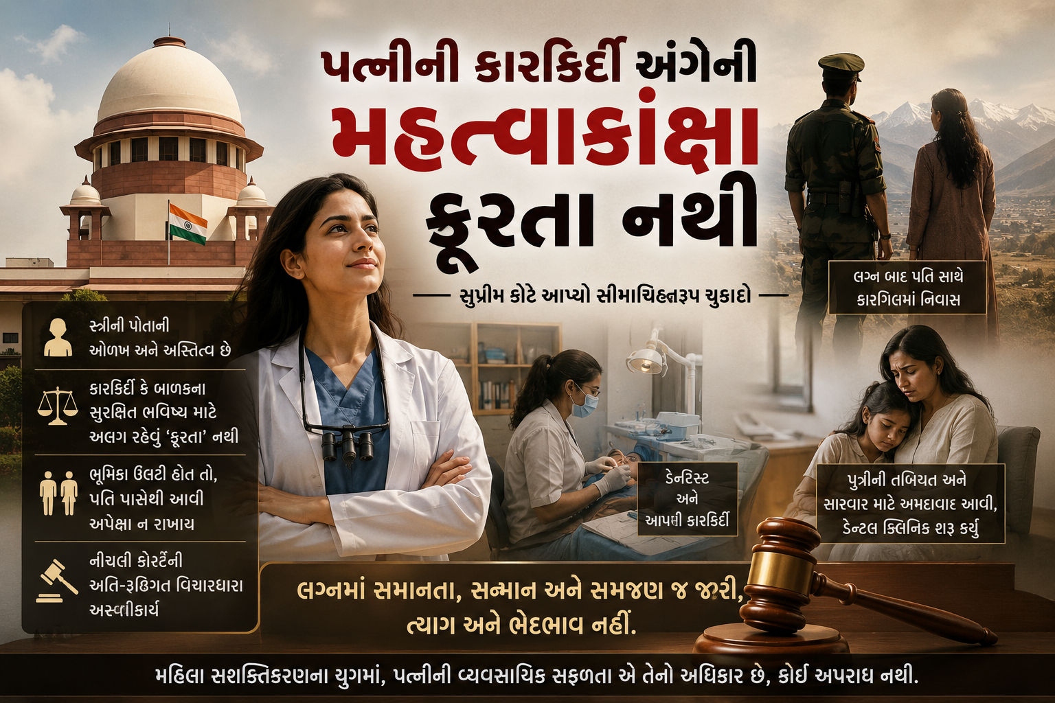 ‘પત્નીની કારકિર્દીની મહત્ત્વાકાંક્ષા 'ક્રૂરતા' ના ગણાય...’ અમદાવાદની મહિલાના કેસમાં સુપ્રીમે હાઈકોર્ટનો ચુકાદો ફગાવ્યો 2 - image