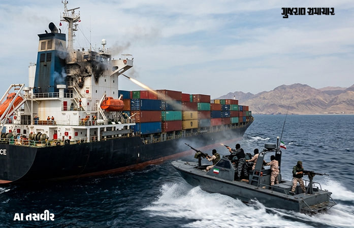  હોર્મુઝ સ્ટ્રેટમાં હાઈ ટેન્શન: ત્રણ કોમર્શિયલ જહાજો પર અંધાધૂંધ ગોળીબાર