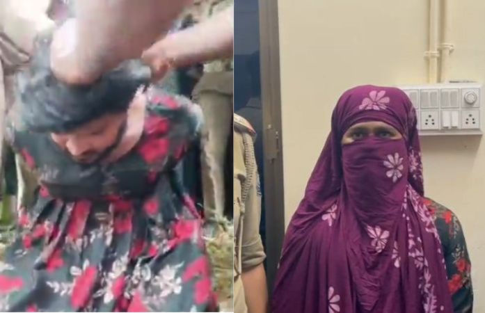 અમીરગઢમાં સ્ત્રી વેશમાં મહિલાઓના બાથરૂમમાં જવાનો પ્રયાસ કરતો પુરૂષ ઝડપાયો, લોકોએ ચખાડ્યો મેથીપાક 1 - image