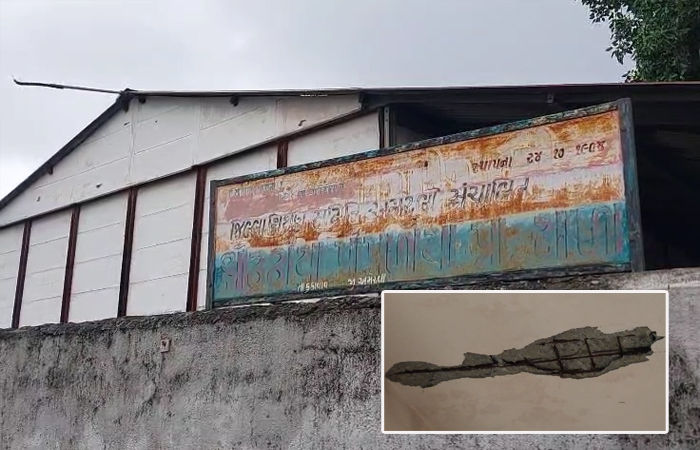 અમરેલીના ઢૂંઢિયા પીપળીયા ગામની શાળાને તાળાબંધી કરી વાલીઓ બાળકોને લઈ ગયા, સ્કૂલ ખંડેર બની હોવાનો આક્ષેપ 2 - image