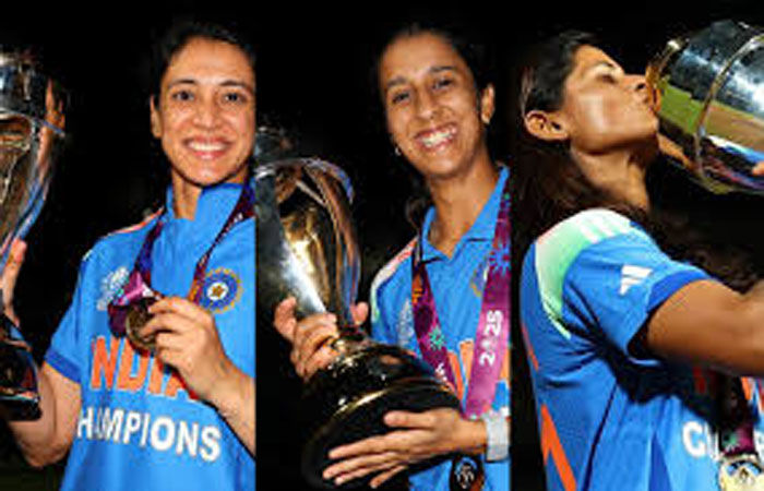 સ્મૃતિ મંધાના, જેમીમા અને રાધાને ૨.૨૫ કરોડનું ઈનામ 1 - image