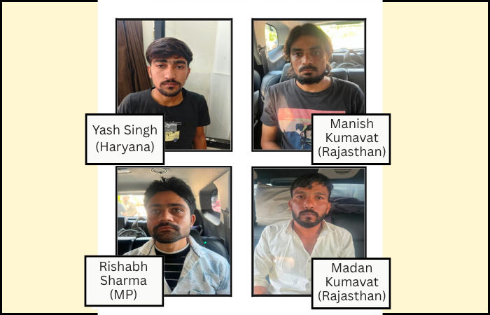 Gujarat SMC foils crime in Navsari after early morning encounter, 4 held, 3 pistols, 27 live rounds seized