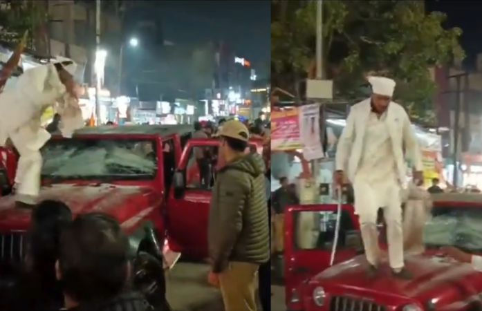 જયપુરમાં શીખ સમાજના કાર્યક્રમ પર થાર લઈને ફરી વળ્યો યુવાન, લોકોએ ગુસ્સામાં તોડફોડ મચાવી 1 - image