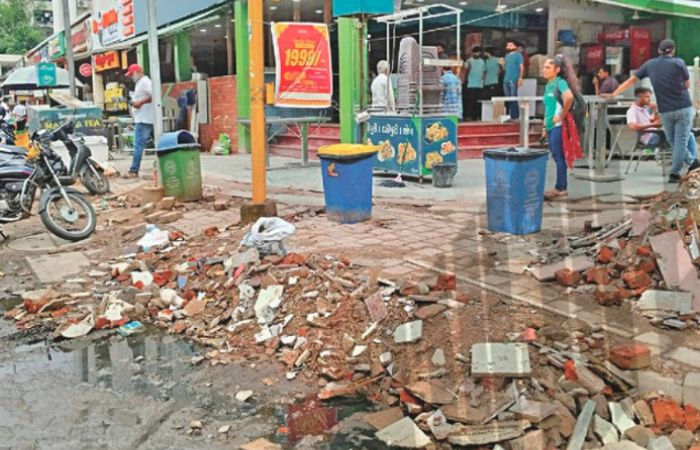BJYM worker fined just rs 50000 for illegally demolishing public toilet in Shastrinagar