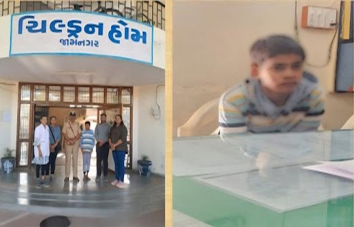 જામનગર પોલીસની માનવતાપૂર્ણ કામગીરી : હાપા સ્ટેશન રોડ પરથી મળેલા મુકબધિર બાળકને સુરક્ષિત રીતે સંસ્થાને સોંપ્યું 1 - image