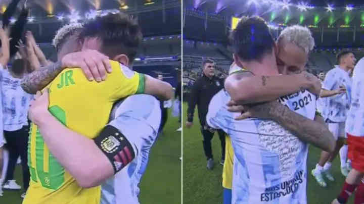 Messi and Neymar met passionately Messi and Neymar met passionately