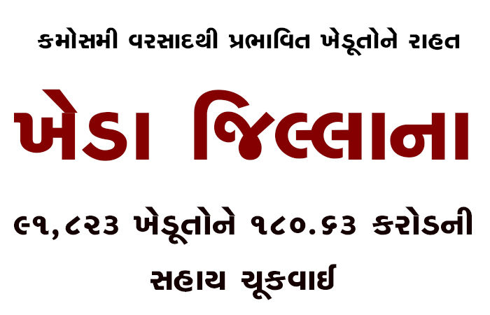ખેડા જિલ્લાના 91,823 ખેડૂતોને 180.63 કરોડની સહાય ચૂકવાઈ 1 - image