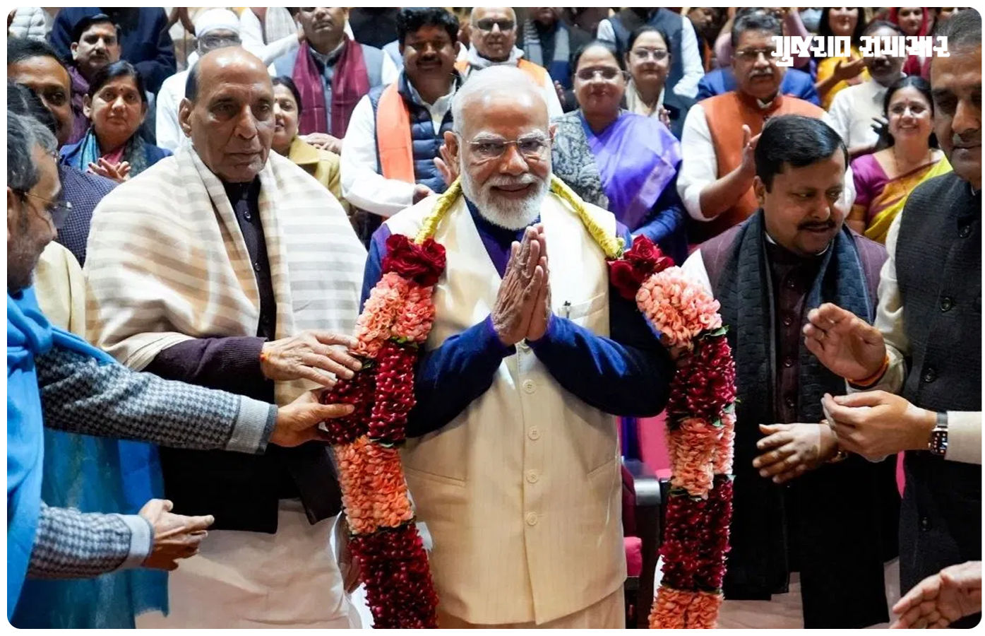 'અમેરિકા સાથે ટ્રેડ ડીલથી સારું વાતાવરણ બન્યું', NDA સાંસદોને સંબોધતાં બોલ્યા PM મોદી 1 - image