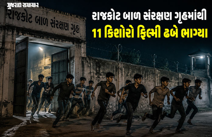 રાજકોટ બાળ સંરક્ષણ ગૃહમાંથી 11 કિશોરો ફિલ્મી ઢબે ભાગ્યા