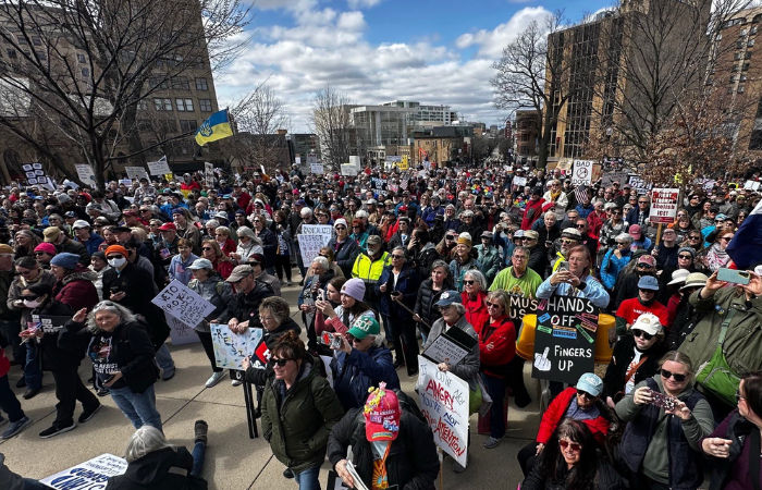 Anti Trump hands off protests erupt across different states in US