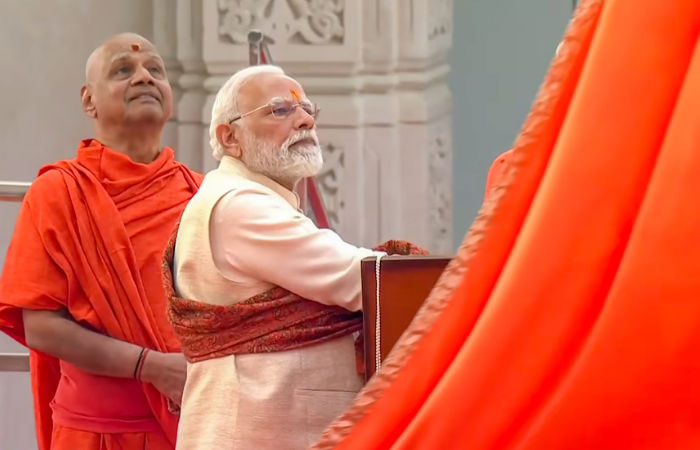 500 વર્ષના યજ્ઞની પૂર્ણાહુતિ, ભારતીય સભ્યતાનું પુનઃજાગરણ : અયોધ્યામાં ધ્વજારોહણ બાદ PM મોદીનું સંબોધન 3 - image