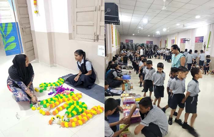 સુરત પાલિકાની શાળામાં બજારનું વાતાવરણ ઊભું કરાયું: વિદ્યાર્થીઓ બન્યા ગ્રાહક અને દુકાનદાર 1 - image
