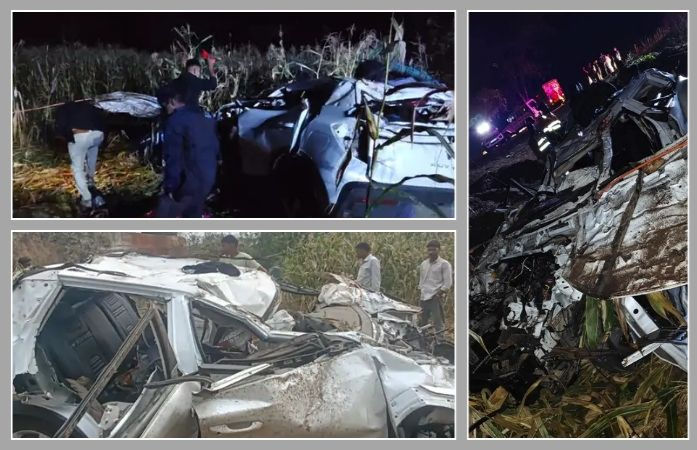 અમદાવાદ-દાહોદ હાઈવે પર ત્રણના મોત! ડિવાઈડર સાથે ટક્કર બાદ SUVના ફૂરચેફૂરચા ઊડ્યાં 1 - image