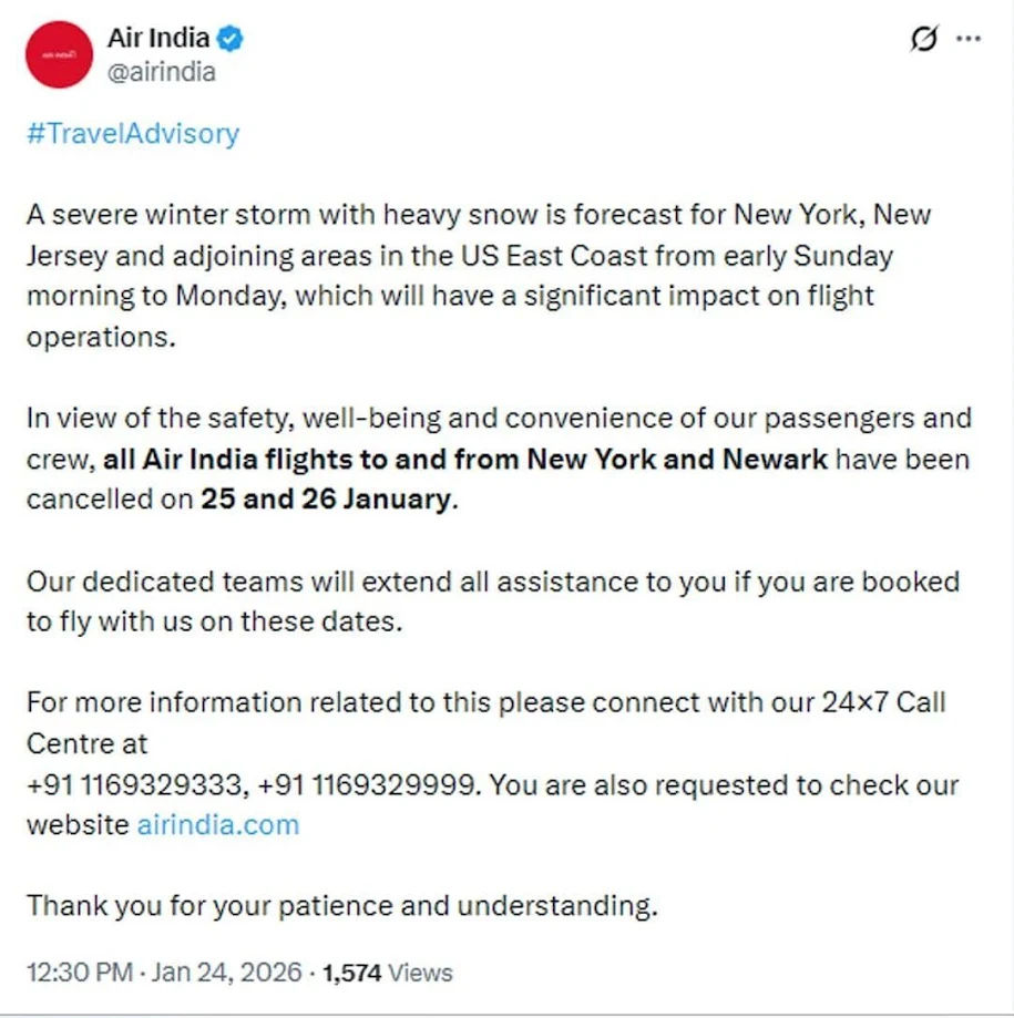 અમેરિકા પર ઇતિહાસનું સૌથી મોટું સંકટ, 8000થી વધારે ફ્લાઇટ્સ કેન્સલ 2 - image