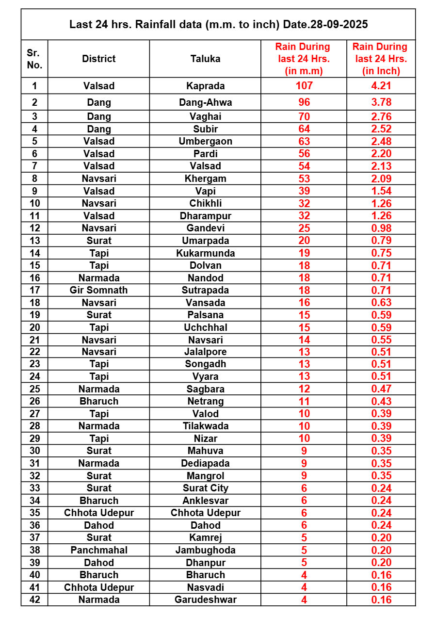 VIDEO : નવરાત્રિમાં મેઘરાજા બગડ્યાં, ડાંગ-તાપી સહિત 4 જિલ્લામાં ધોધમાર, નદીઓ ગાંડીતૂર 2 - image