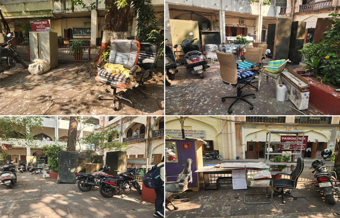 સુરત પાલિકાએ મોડી રાત્રે યુનિયનની ગેરકાયદે ઓફિસને ખાલી કરી સામાન બહાર કાઢી પાર્કિંગમાં મૂક્યો 1 - image