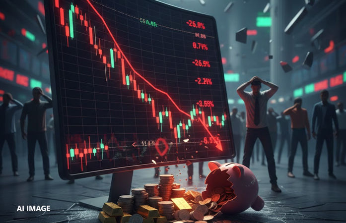 શેરબજારમાં ભૂકંપ! સેન્સેક્સ 1150 પોઇન્ટ તૂટ્યો, સોના-ચાંદીના ભાવમાં પણ ઉથલપાથલ 1 - image