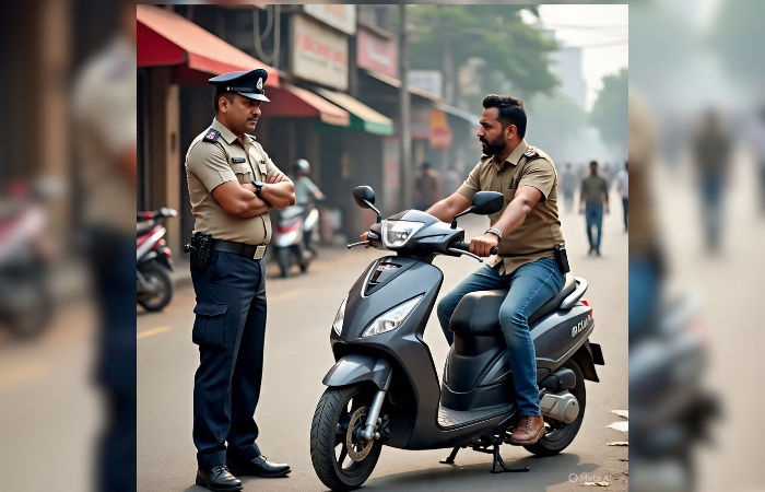 Activa rider abuses, threatens traffic cop who issued memo for wrong side driving in Anandnagar, flees spot