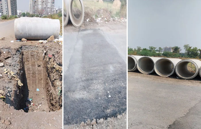 સુરત પાલિકાનો અંધેર વહીવટ, 9 મહિના પહેલા પાલમાં રોડ બનાવ્યો અને હવે સ્ટ્રોમ ડ્રેનેજ માટે રસ્તો ખોદી નાખ્યો 2 - image