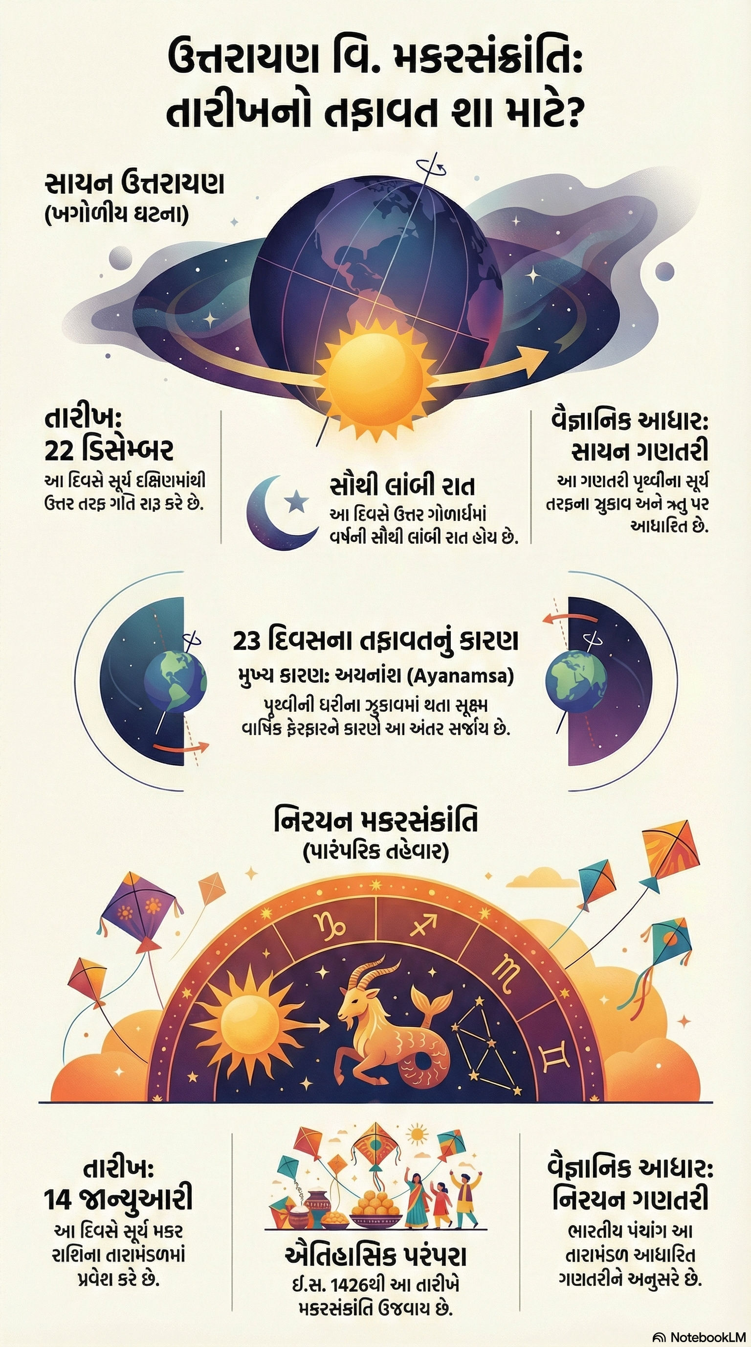 મકરસંક્રાંતિ અને ઉત્તરાયણ વચ્ચે શું છે તફાવત? જાણો 14 જાન્યુઆરીનું ખગોળીય મહત્વ અને પૃથ્વીની 'લચક' ગતિનું રહસ્ય 2 - image