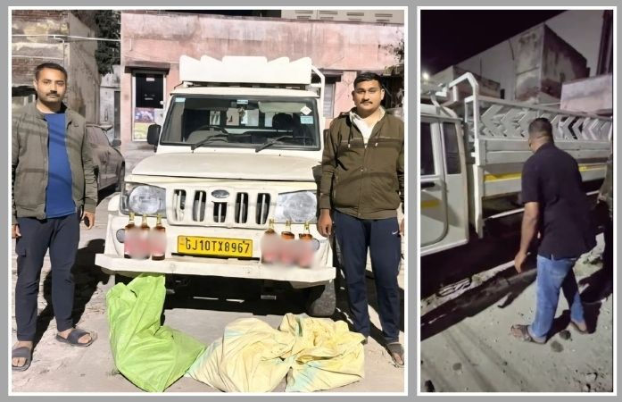 જામનગર: બુટલેગરની ચબરાકી પર પોલીસ ભારે પડી, બોલેરોમાં બનાવેલા ચોરખાનામાંથી દારૂ ઝડપાયો 1 - image