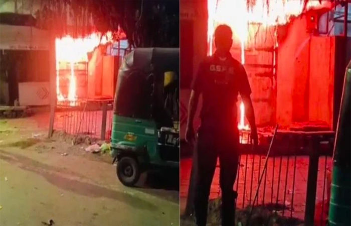 ફતેપુરા મંગલેશ્વર ઝાંપા ખાતે પોલીસ સ્ટેશન નજીક દુકાનમાં આગ, બાજુની દુકાન અને રહેણાંક વિસ્તાર બચાવી લીધો 1 - image