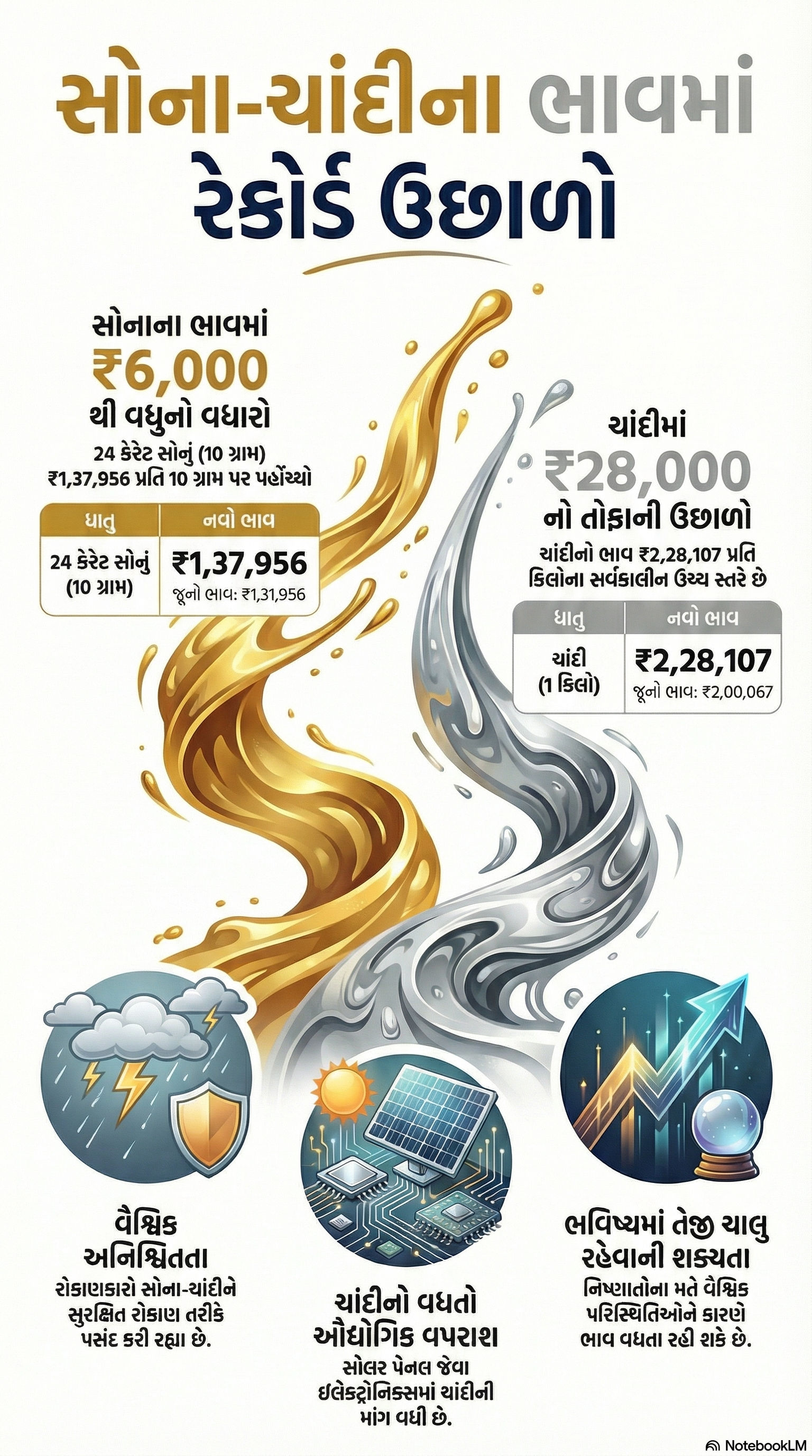 ચાંદીની કિંમતમાં 28 હજારનો ઉછાળો, સોનું પણ ઑલ ટાઈમ હાઈ! એક સપ્તાહમાં રેકોર્ડબ્રેક તેજી 2 - image
