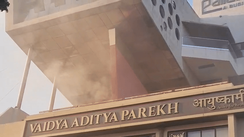 અમદાવાદ: ચાંદખેડાના પેલેડિયમ બિઝનેસ હબમાં લાગેલી આગ ભારે જહેમત બાદ કાબૂમાં, સ્પા સેન્ટર બળીને ખાક 3 - image