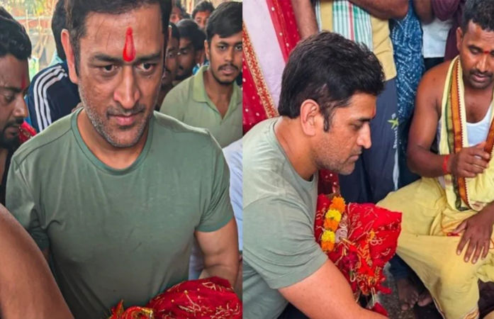 VIDEO: IPL 2026 અગાઉ ધોની દેવરી મંદિરની મુલાકાતે, પરંપરા અનુસાર માતાના લીધા આશીર્વાદ 1 - image