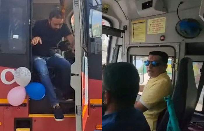 ટ્રાફિક નિયમોના ધજાગરા! જેતપુર અને સોમનાથમાં ભાજપ-કોંગ્રેસના ધારાસભ્યોએ સીટબેલટ વગર દોડાવી ST બસ 1 - image