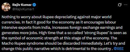 'ડૉલર સામે રૂપિયાનું મૂલ્ય ઘટવું એ દેશના અર્થતંત્ર માટે સારી બાબત છે', નીતિ આયોગના પૂર્વ ઉપાધ્યક્ષનું નિવેદન 2 - image