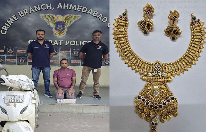Man who fled with 51 gm gold necklace from Vasna Swaminarayan temple arrested