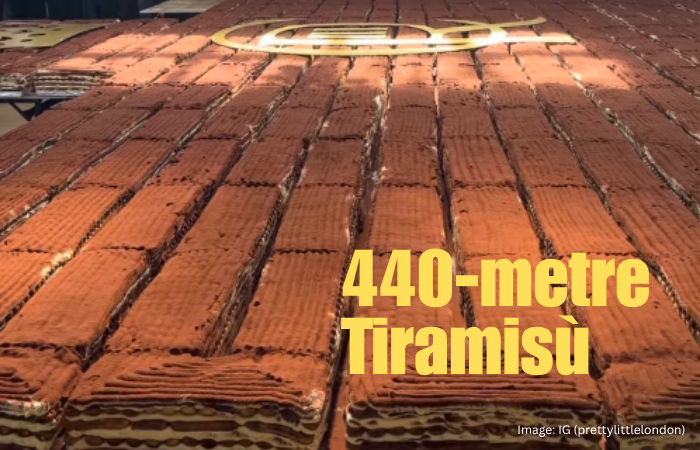 London sets new Guinness record with 440-metre tiramisu, surpassing 2019 milestone