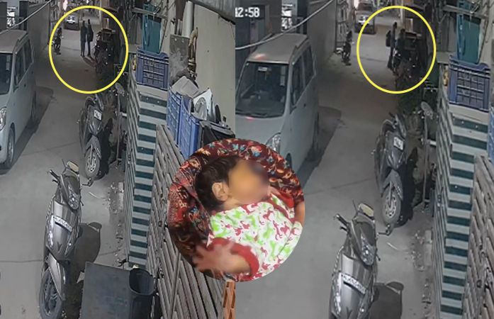 Newborn abandoned in pani puri cart near Indira Bridge in Ahmedabad, 2 women caught on CCTV