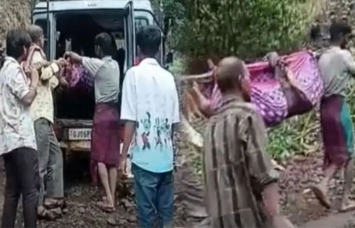No ambulance, no road: Woman carried in cloth dies during childbirth in Chhotaudepur