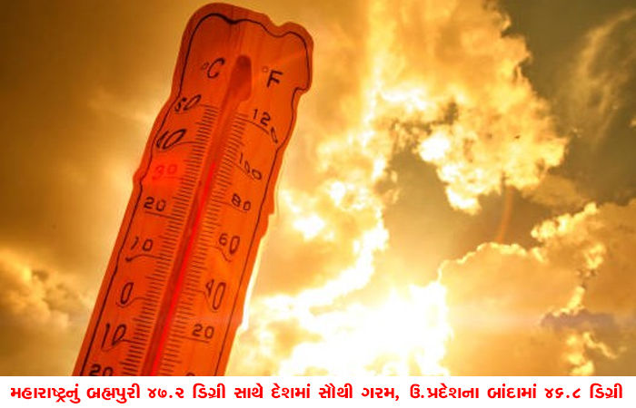 મહારાષ્ટ્રનું બ્રહ્મપુરી 47.2 ડિગ્રી સાથે દેશમાં સૌથી ગરમ, ઉ.પ્રદેશના બાંદામાં 46.8 ડિગ્રી 1 - image
