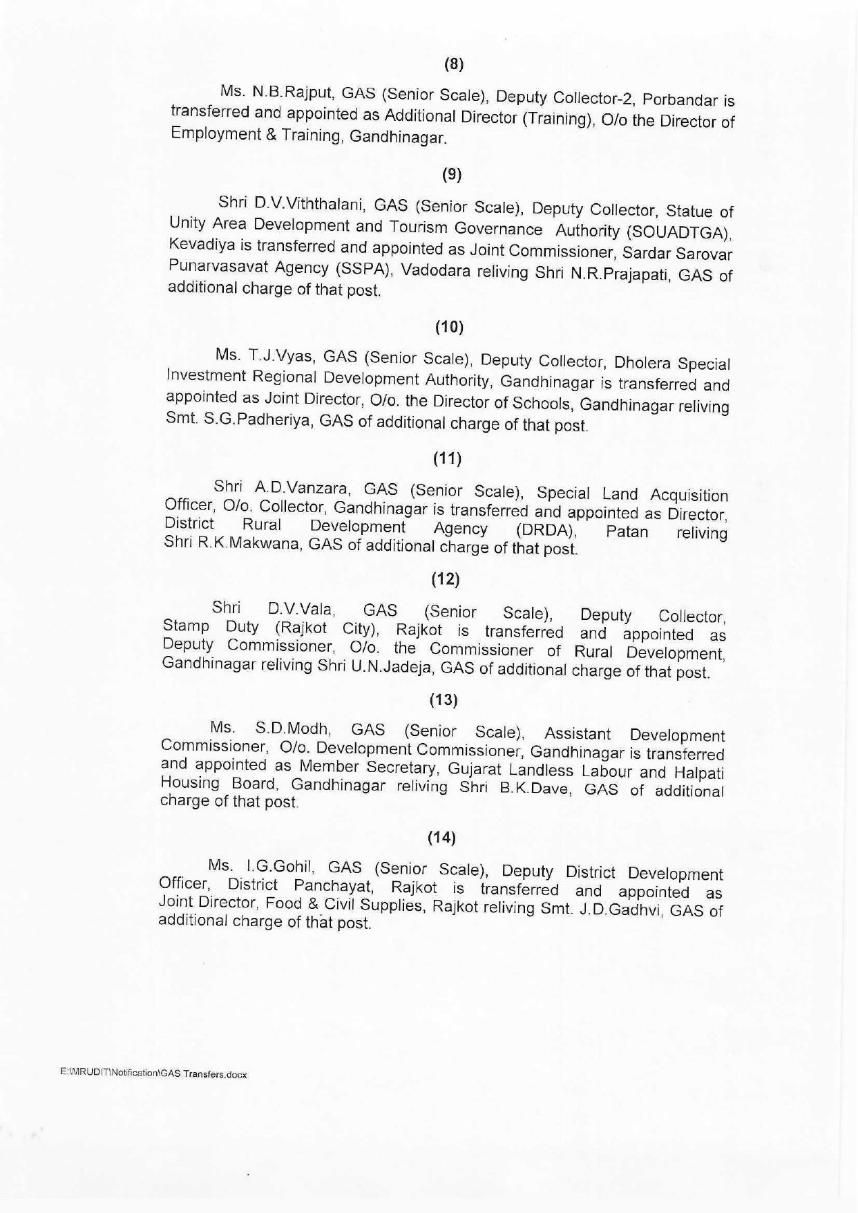 GAS કેડરના 16 અધિકારીના ટ્રાન્સફર, આરોગ્ય વિભાગમાં પણ મોટાપાયે બઢતી-બદલી 3 - image