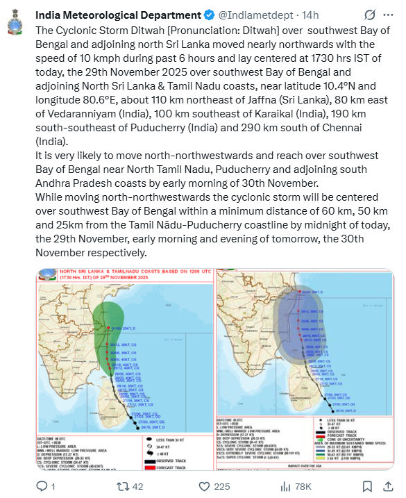 LIVE: 3 રાજ્યોમાં હાઈએલર્ટ, ચેન્નાઈમાં તોફાની પવન સાથે વરસાદ, દરિયાકાંઠે જવા પર પ્રતિબંધ 3 - image