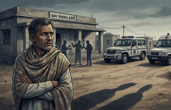 આંકલાવમાં ખેડૂતને પેટ્રોલ છાંટી જીવતો સળગાવી દેવાનો પ્રયાસ, ભ્રષ્ટાચારની ફરિયાદ બાદ સરપંચના પતિ-પુત્રોનો હુમલો 1 - image