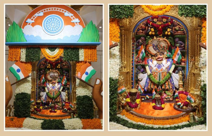સાળંગપુરમાં કષ્ટભંજનદેવ દેશભક્તિના રંગે રંગાયા, દાદાને તિરંગાનો શણગાર કરાતા ભક્તો ભાવવિભોર 2 - image