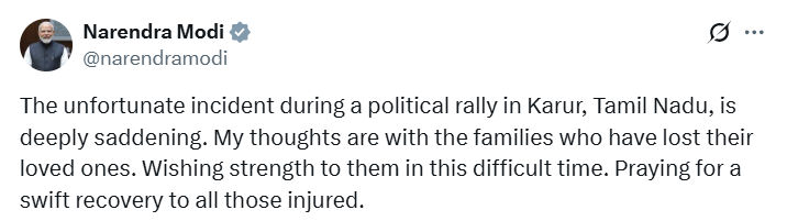 તમિલનાડુમાં અભિનેતા વિજય થલપતિની રેલીમાં નાસભાગ, મૃતકાંક 39 થયો, 95થી વધુ ઈજાગ્રસ્ત 5 - image