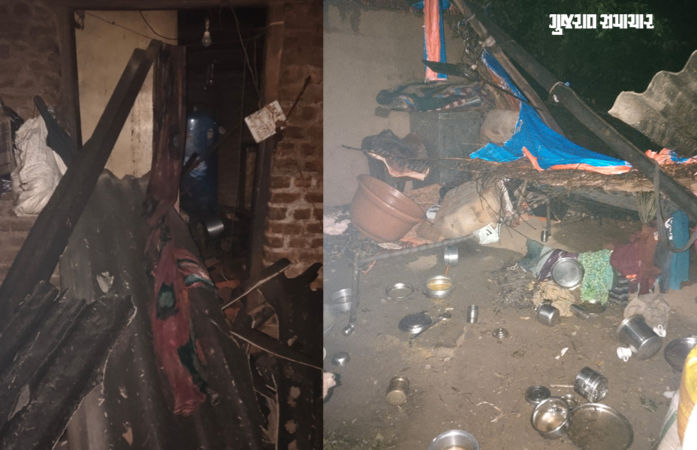 પંચમહાલ: શહેરામાં મિનિ વાવાઝોડાએ મચાવી તબાહી, દીવાલ ધરાશાયી થતા દાદી-પૌત્રના કરુણ મોત 1 - image