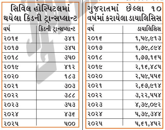 ગુજરાતમાં કિડનીના દર્દીઓ વધ્યાં, ટ્રાન્સપ્લાન્ટમાં 10 વર્ષમાં 50%નો વધારો, યુવાનોએ ટેન્શન વધાર્યું 2 - image