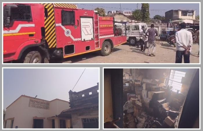 અમરેલી: રાજુલાના વિકટર ગામની હેલ્થ કચેરીમાં ભીષણ આગ, દવાનો જથ્થો બળીને ખાખ 2 - image