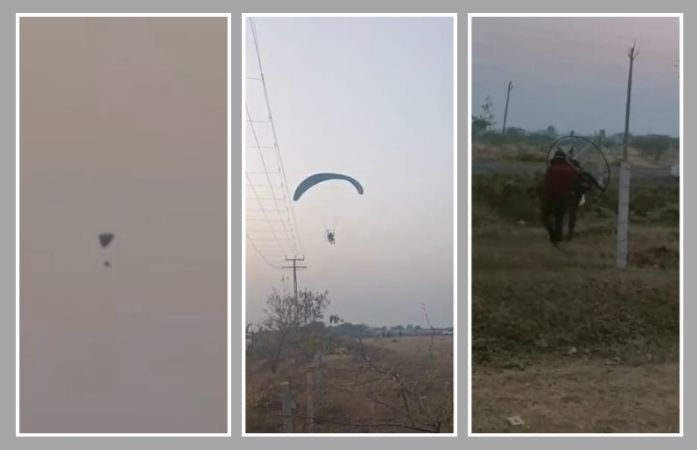 જામનગરમાં પેરાશૂટ લઈને ઊડતો યુવક સીધો વીજ વાયર પર ભટકાયો! 100 ફૂટથી નીચે પડ્યો છતાં બચી ગયો 1 - image