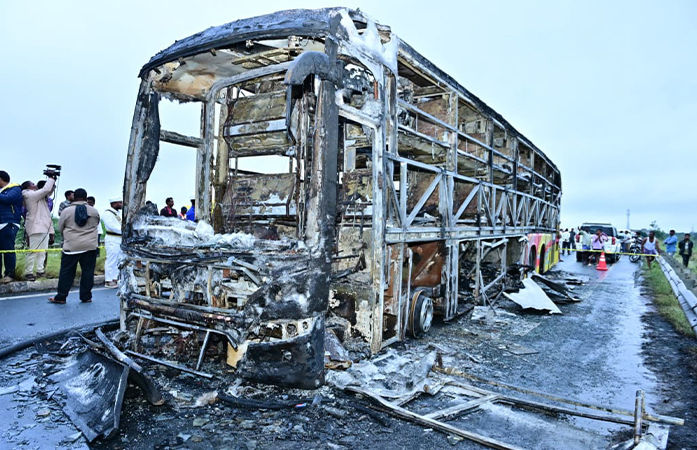 Andhra Pradesh Kurnool Bus Fire Accident
