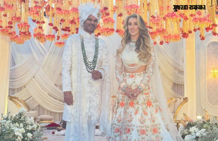 ગબ્બરની 'બીજી ઈનિંગ', શિખર ધવને ગર્લફ્રેન્ડ સોફી શાઈન સાથે કર્યા લગ્ન, સામે આવી તસવીર 1 - image