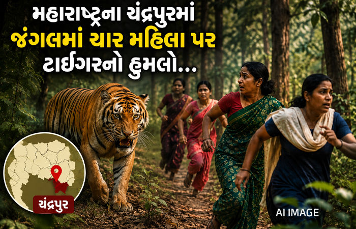 મહારાષ્ટ્રના ચંદ્રપુરમાં વાઘનો આતંક, 4 મહિલાને હુમલો કરી મોતને ઘાટ ઉતારતાં લોકોમાં ફફડાટ 1 - image