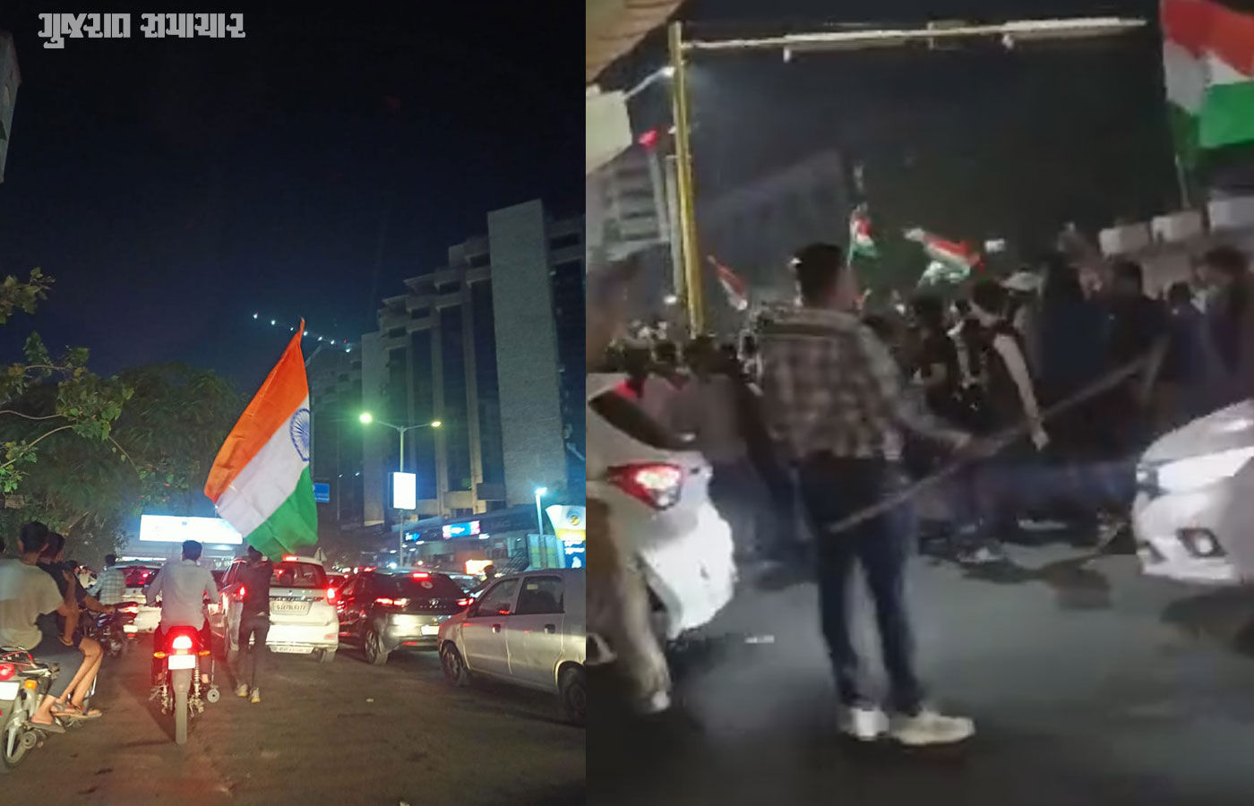 ભારતની જીત બાદ અમદાવાદમાં મોડી રાત સુધી ઉજવણી, ક્રિકેટ રસિયાઓ તિરંગા લઈને રસ્તે ઊતર્યા 1 - image